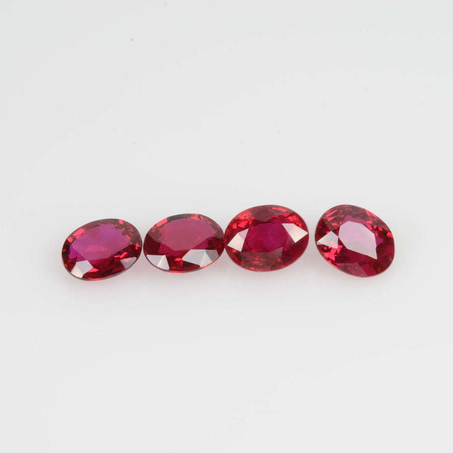 5x4 MM Natural Ruby Loose Gemstone Oval Cut
