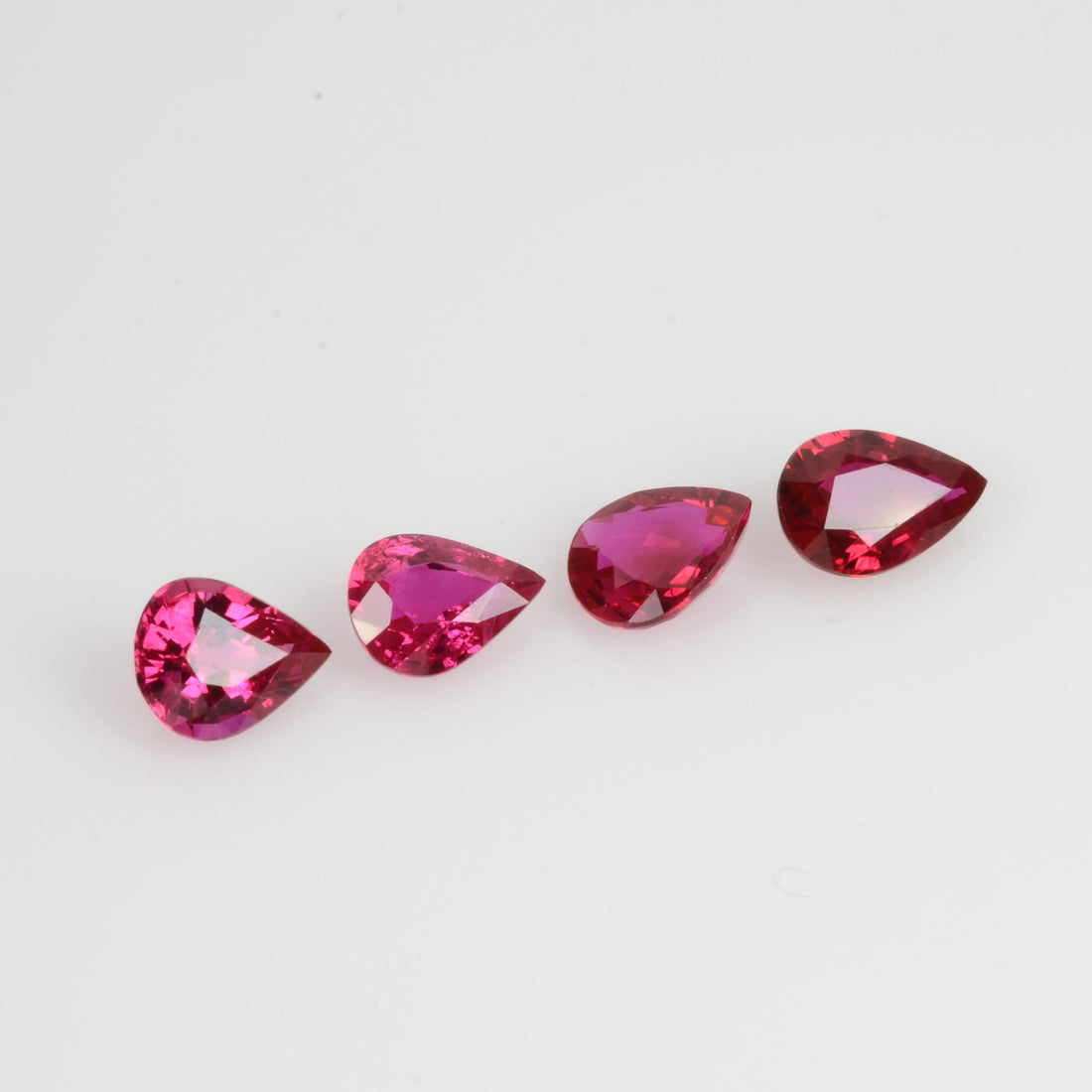 5x4 MM Natural Burma Ruby Loose Gemstone Pear Cut