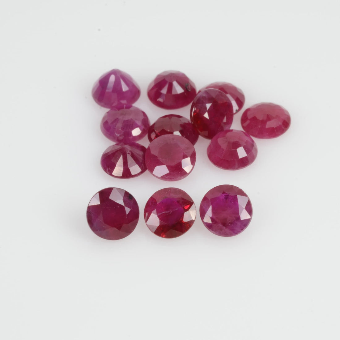 3.7-4.3 mm Natural Ruby Loose Gemstone Round Cut