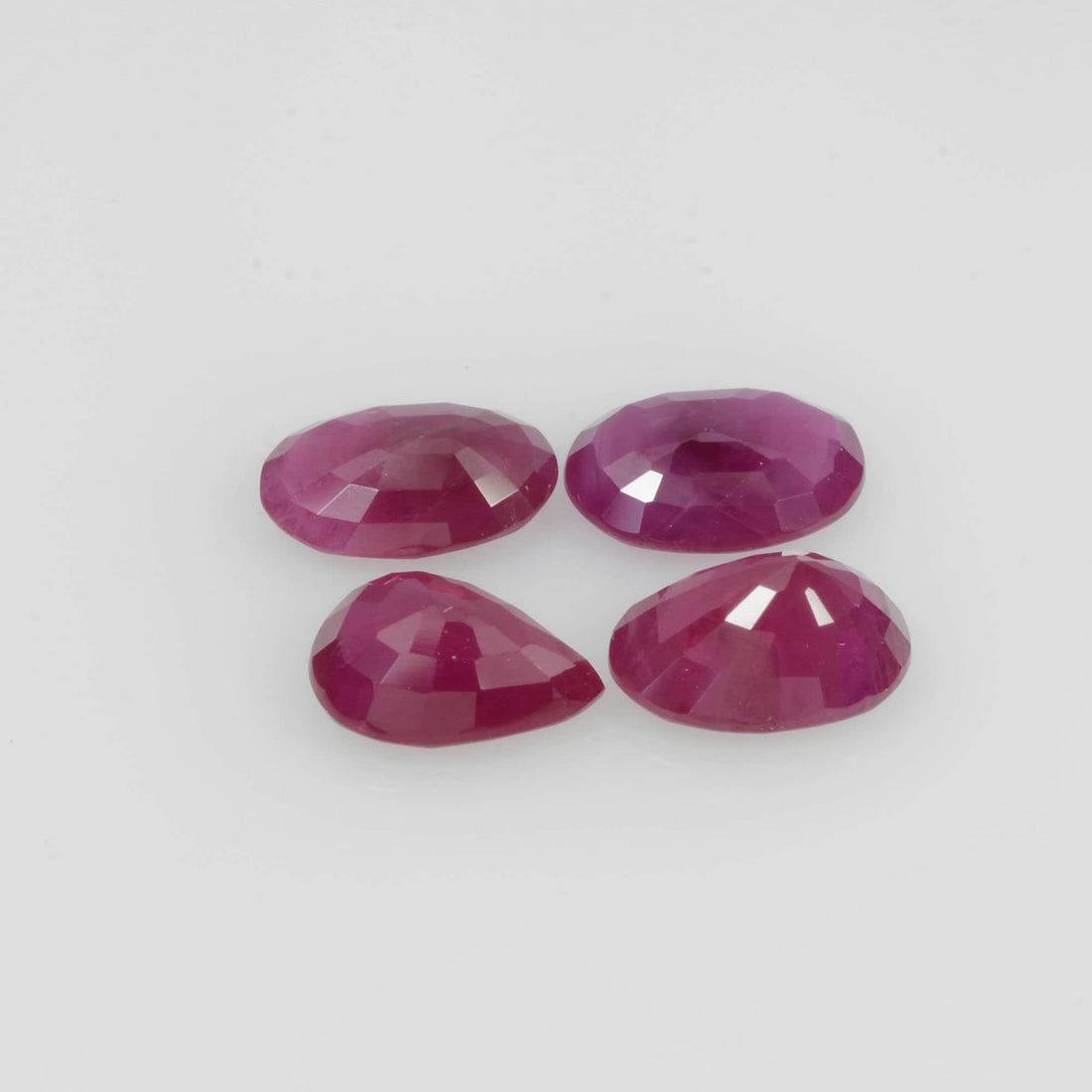 7x5 MM Natural Ruby Loose Gemstone Pear & Oval Cut