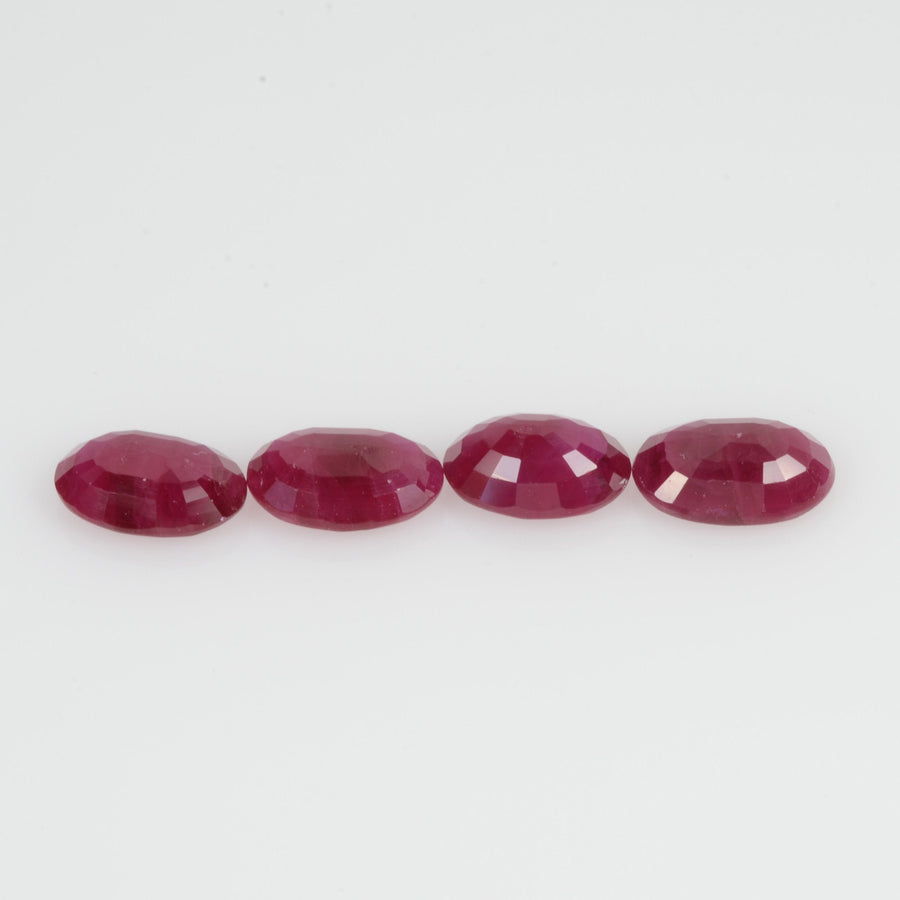 6x4 MM Natural Ruby Loose Gemstone Oval & Pear Cut