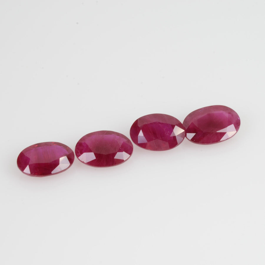 6x4 MM Natural Ruby Loose Gemstone Oval & Pear Cut