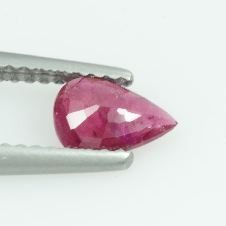 0.56 Cts Natural Burma Ruby Loose Gemstone Pear Cut