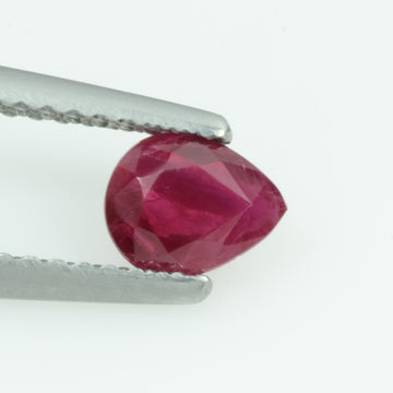 0.54 Cts Natural Burma Ruby Loose Gemstone Pear Cut