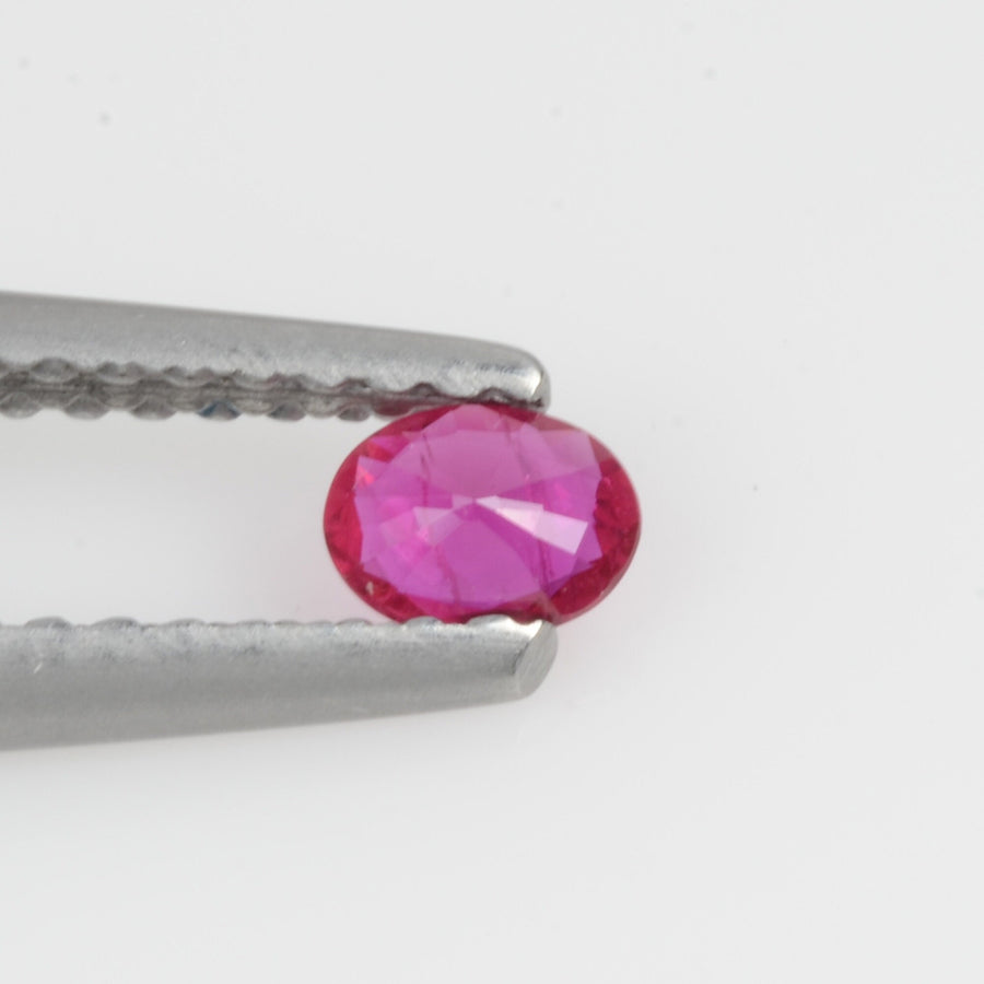 0.15 Cts Natural Ruby Loose Gemstone Oval Cut