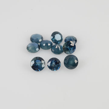 3.5-4.0 mm Natural Blue Sapphire Loose Gemstone Round Cut