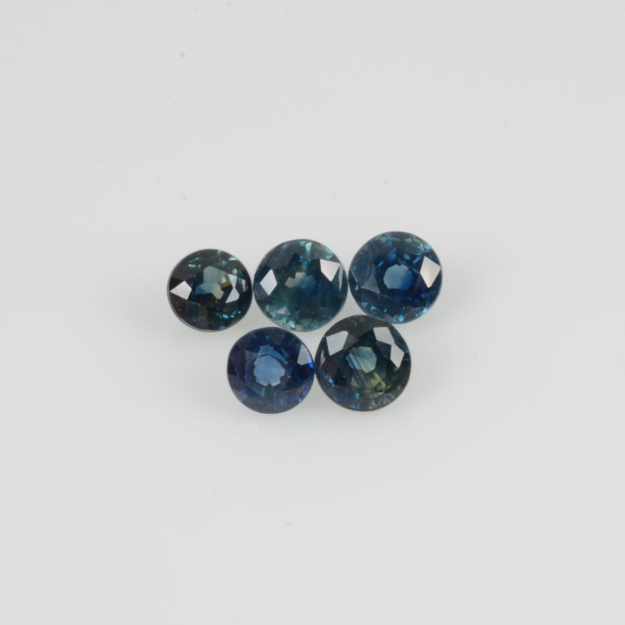 3.8-4.5 mm Natural Blue Sapphire Loose Pair Gemstone Round Cut