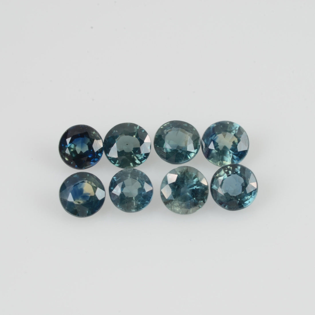 3.8-4.5 mm Natural Blue Sapphire Loose Pair Gemstone Round Cut