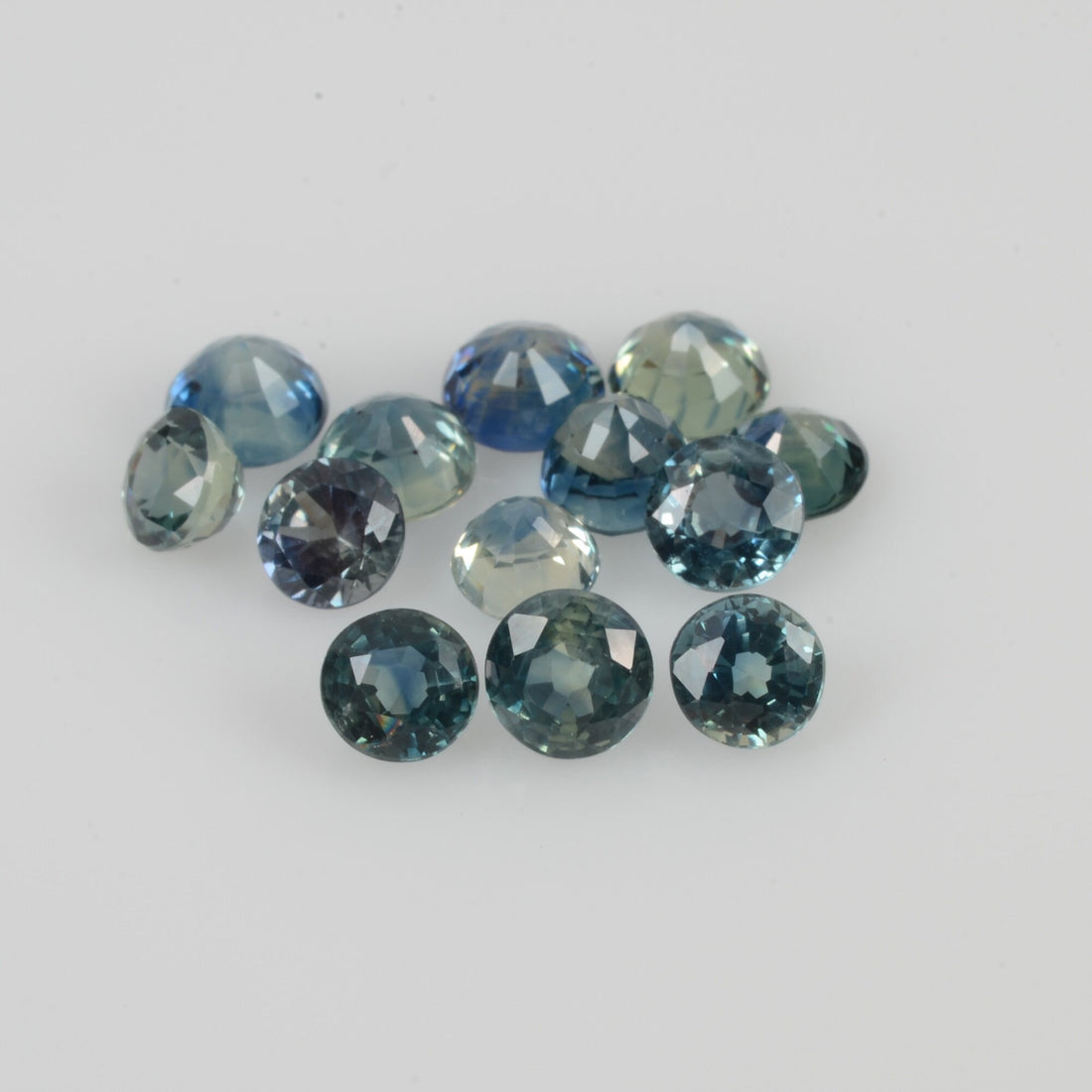 3.8-4.5 mm Natural Blue Sapphire Loose Pair Gemstone Round Cut