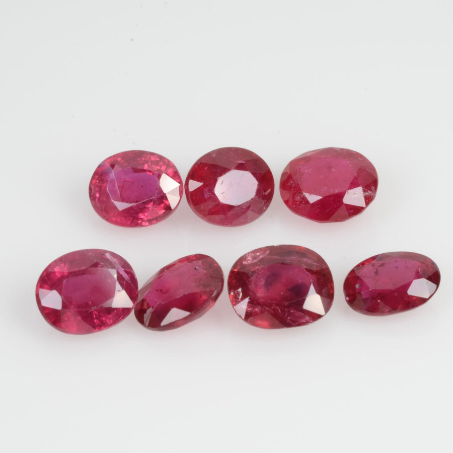 6X5 mm Natural Arican Ruby Loose Gemstone Oval Cut