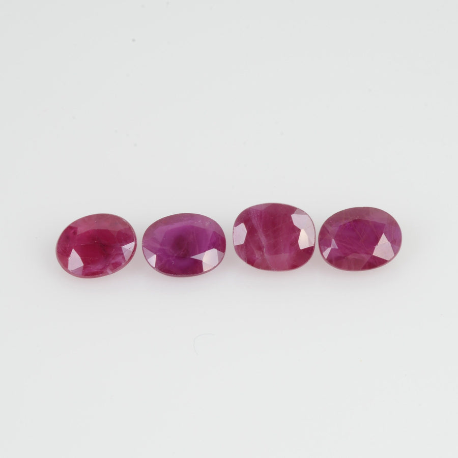 5x4 MM Natural Ruby Loose Gemstone Oval Cut