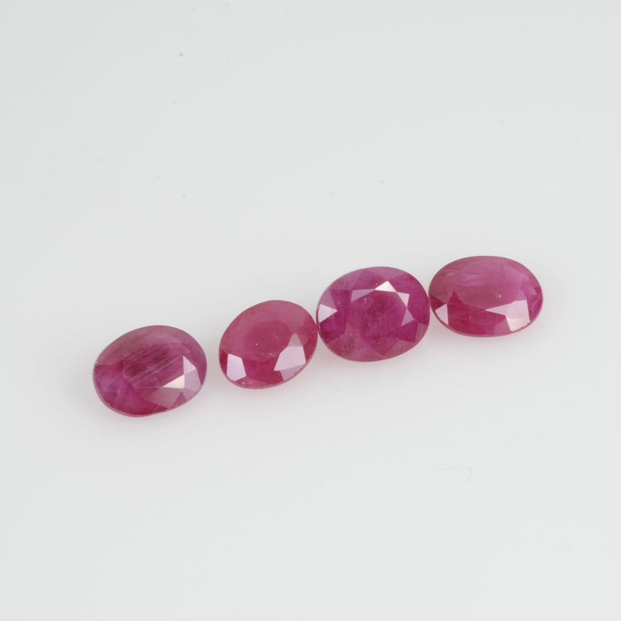 5x4 MM Natural Ruby Loose Gemstone Oval Cut