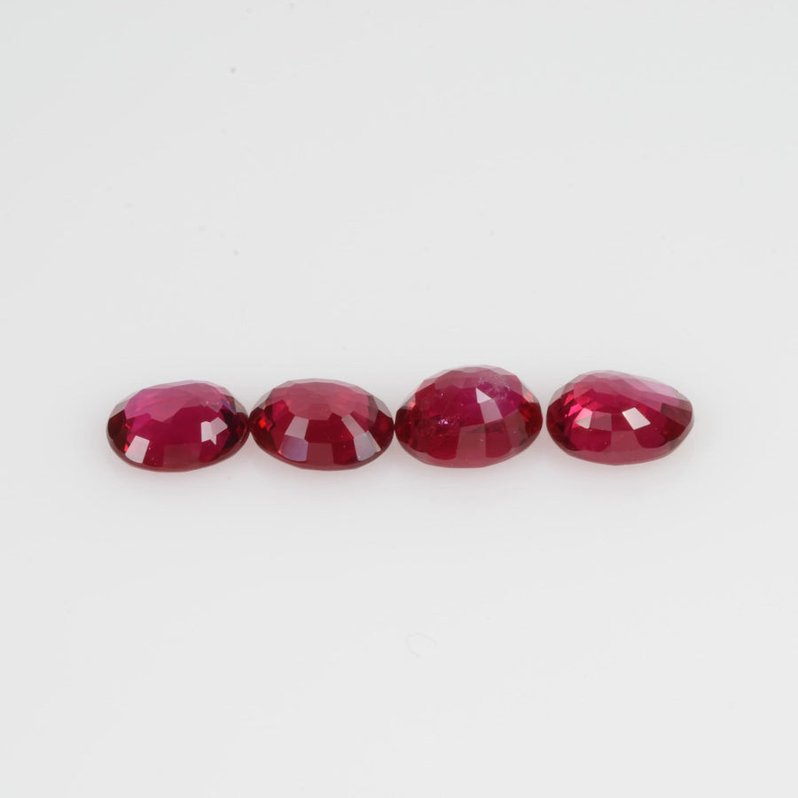 5x4 MM Natural Ruby Loose Gemstone Oval Cut