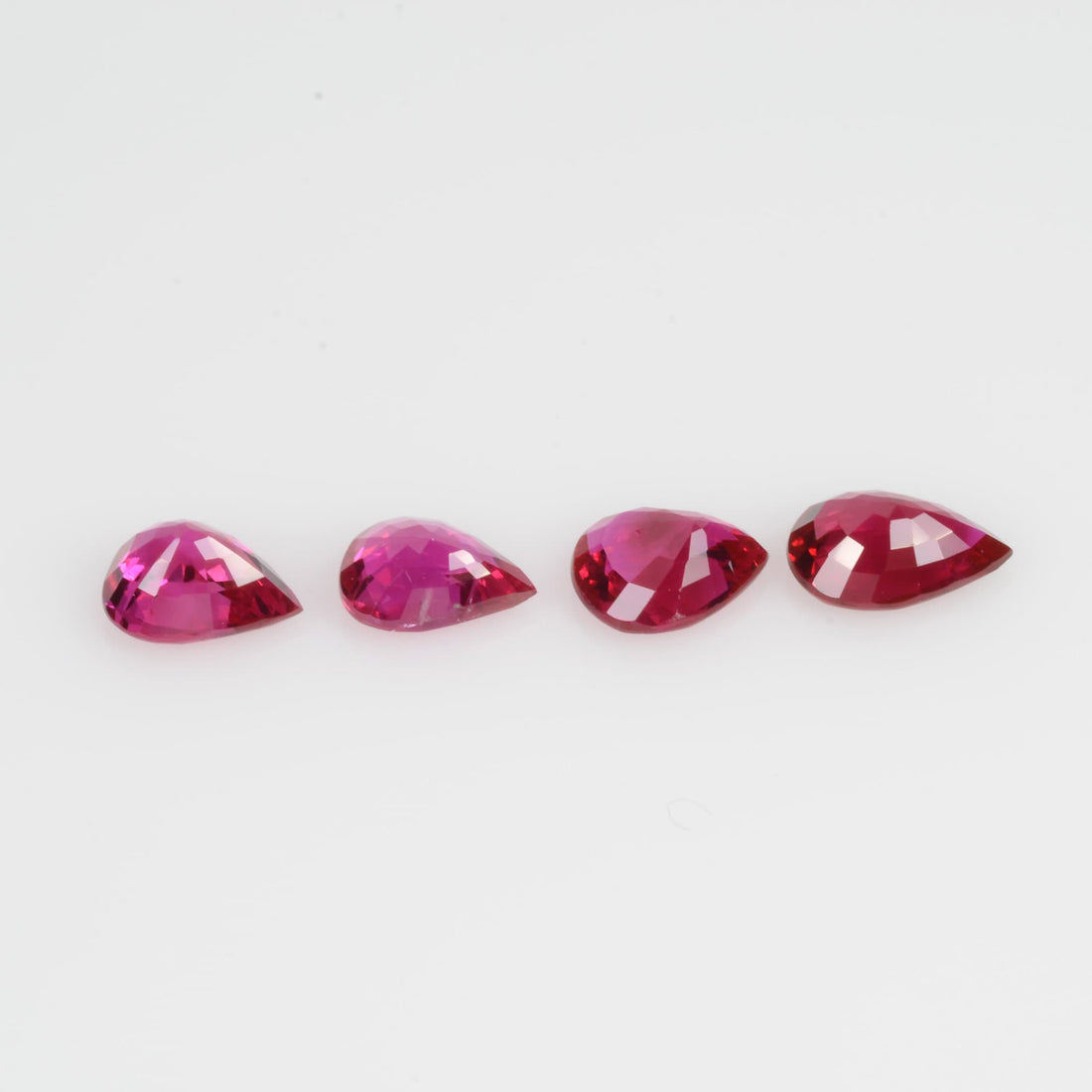 5x4 MM Natural Burma Ruby Loose Gemstone Pear Cut