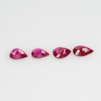 5x4 MM Natural Burma Ruby Loose Gemstone Pear Cut