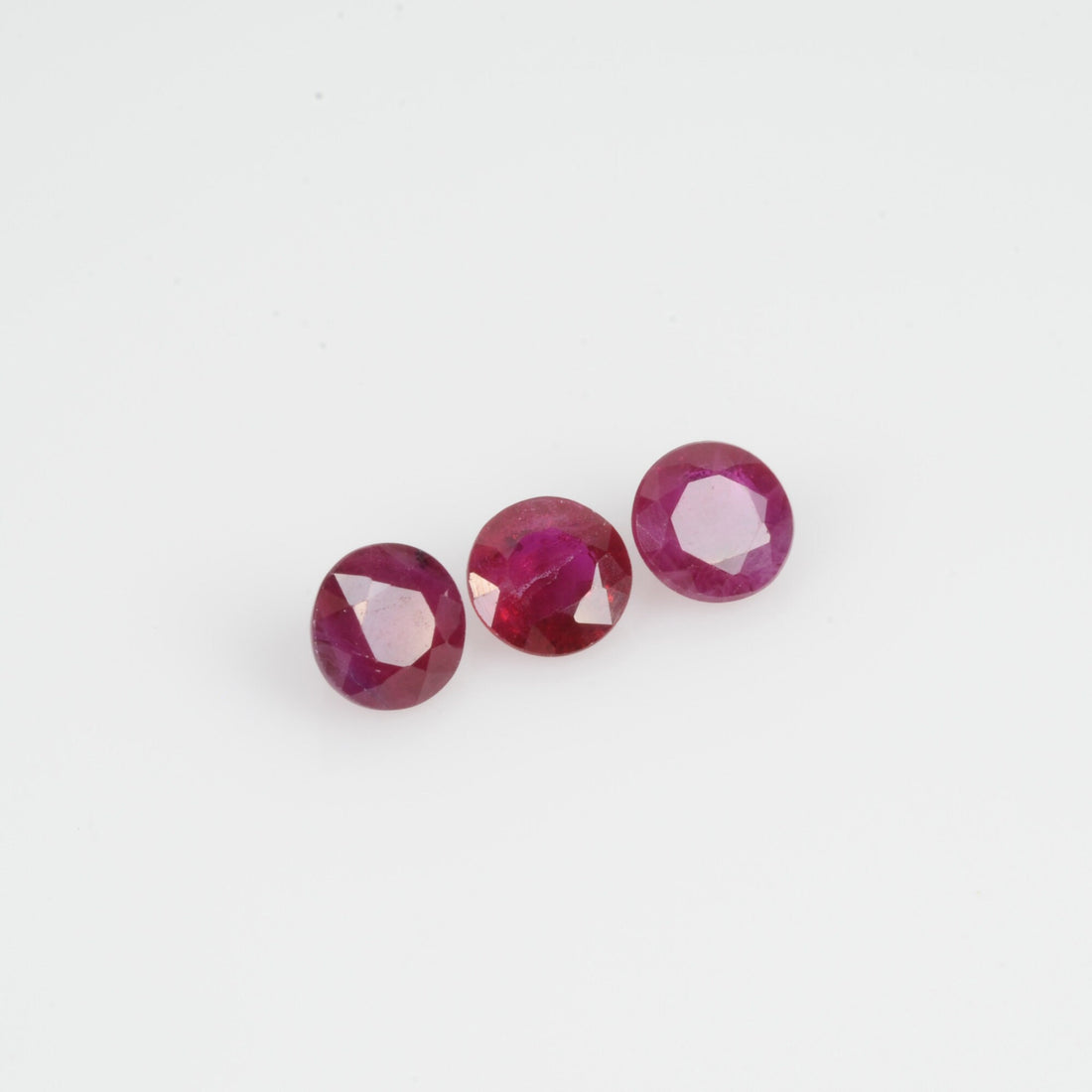3.7-4.3 mm Natural Ruby Loose Gemstone Round Cut