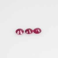 3.7-4.3 mm Natural Ruby Loose Gemstone Round Cut