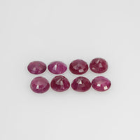 3.1-3.9 mm Natural Ruby Loose Gemstone Round Cut