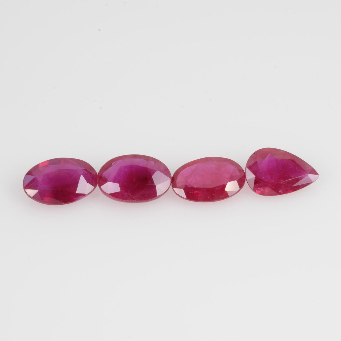 6x4 MM Natural Ruby Loose Gemstone Oval & Pear Cut