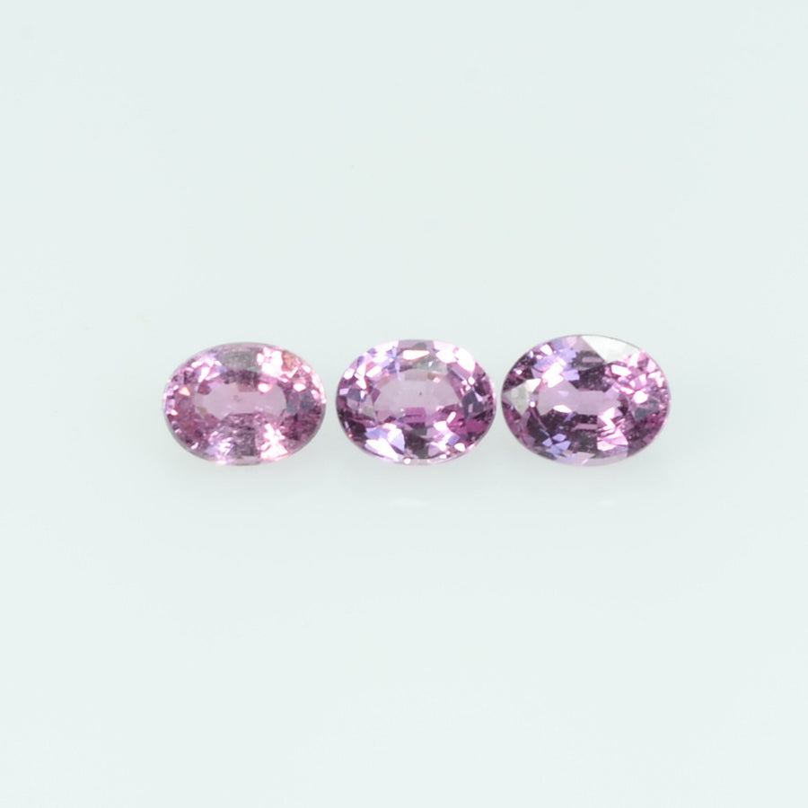 4x3 Natural Pink Sapphire Loose Gemstone oval Cut