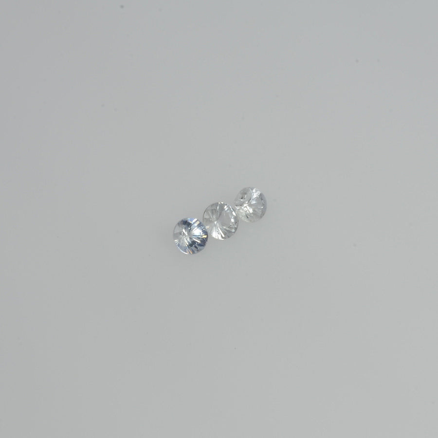 1.5-2.5 mm Natural Fancy white Sapphire Loose Vs Quality  Gemstone Round Diamond Cut - Thai Gems Export Ltd.