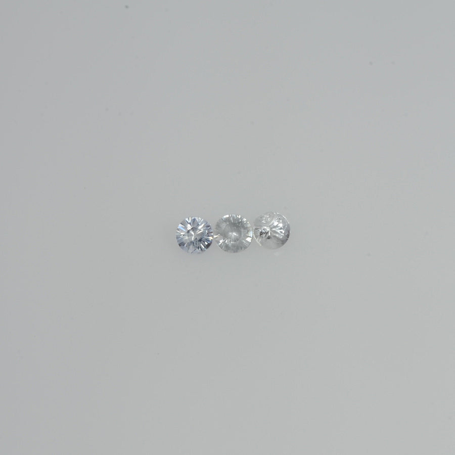 1.5-2.5 mm Natural Fancy white Sapphire Loose Vs Quality  Gemstone Round Diamond Cut - Thai Gems Export Ltd.