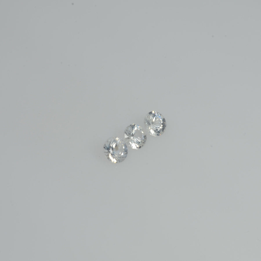 2.0-3.0 mm Natural Yellowish white Sapphire Loose Vs Quality Gemstone Round Diamond Cut