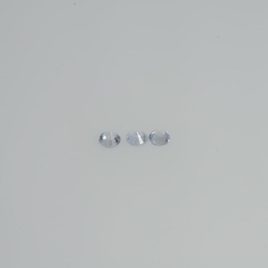 2.5-3.0 mm Natural Bluish White Sapphire Loose Vs Quality Gemstone Round Diamond Cut