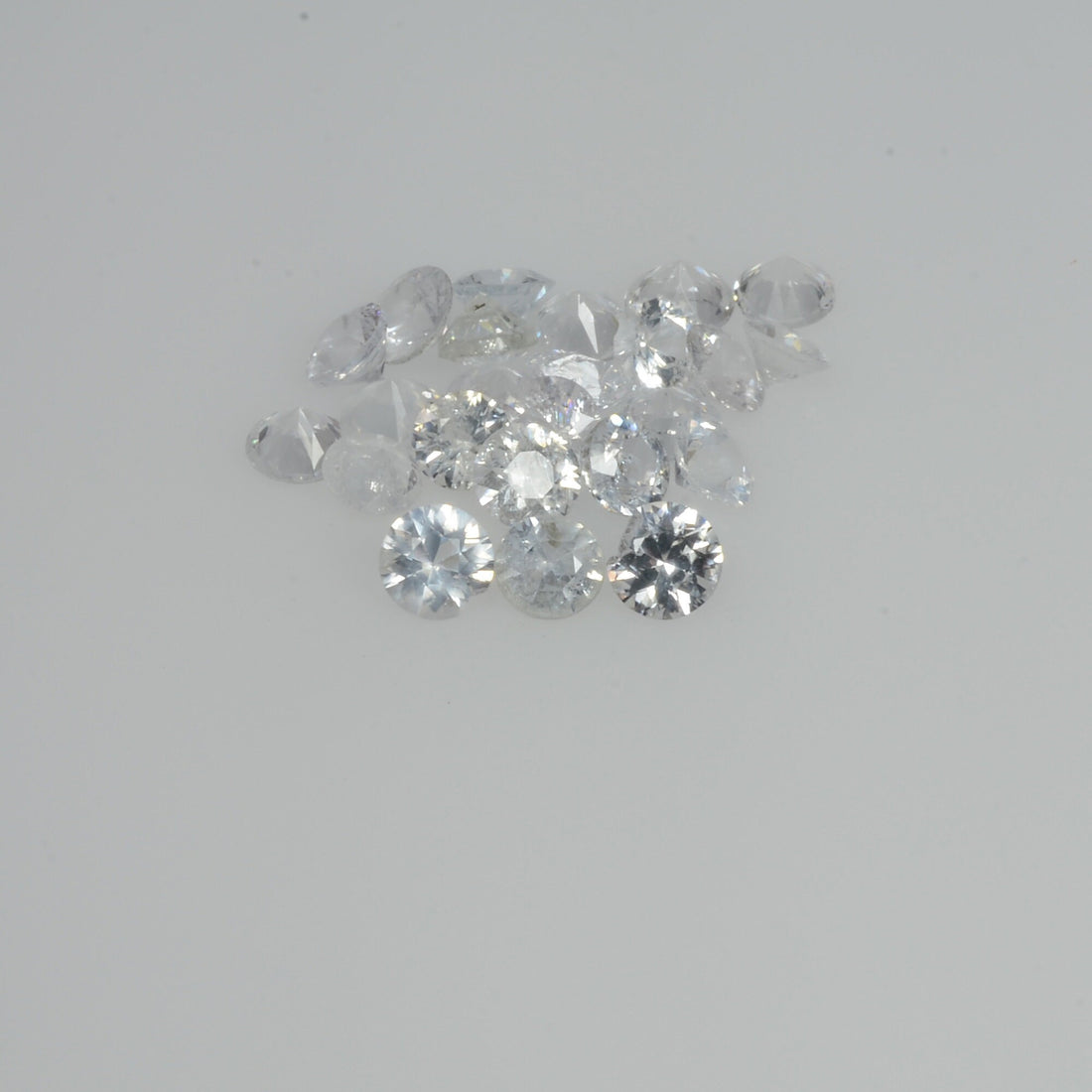 1.5-3.0 mm Natural Yellowish white Sapphire Loose Vs Quality Gemstone Round Diamond Cut