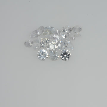 1.5-3.0 mm Natural Yellowish white Sapphire Loose Vs Quality Gemstone Round Diamond Cut