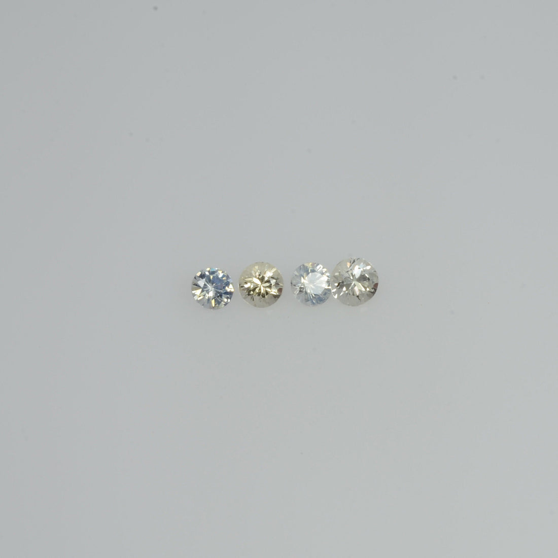 3.00 mm Natural Yellowish White Sapphire Loose Cleanish Quality  Gemstone Round Diamond Cut