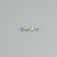 3.00 mm Natural Yellowish White Sapphire Loose Cleanish Quality  Gemstone Round Diamond Cut