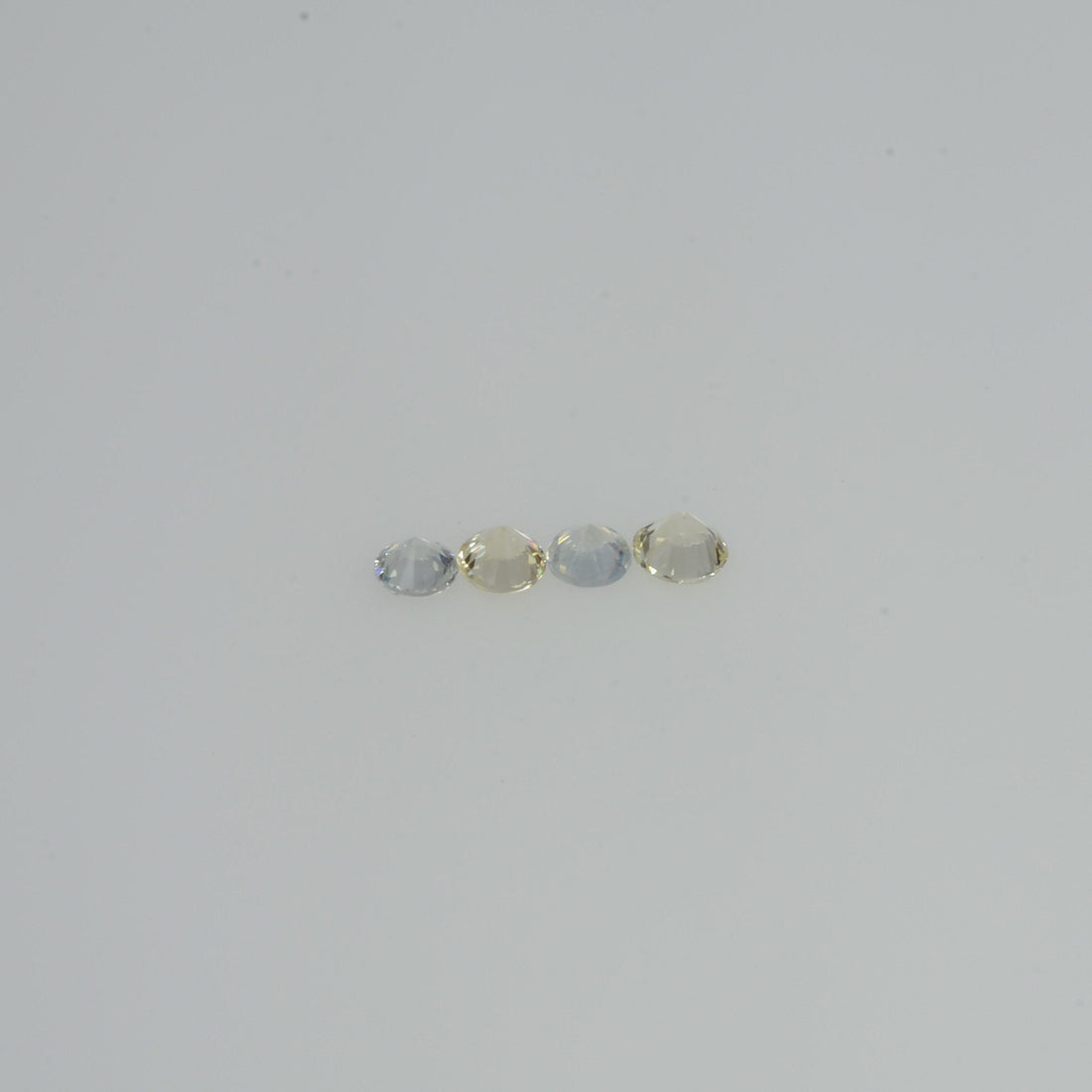 3.00 mm Natural Yellowish White Sapphire Loose Cleanish Quality  Gemstone Round Diamond Cut