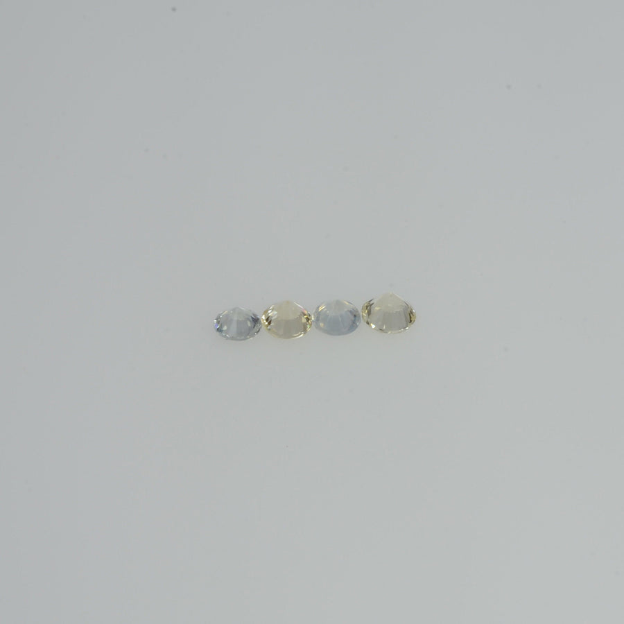 3.00 mm Natural Yellowish White Sapphire Loose Cleanish Quality  Gemstone Round Diamond Cut