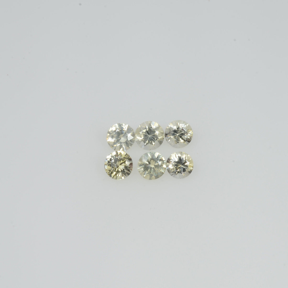 3.00 mm Natural Yellowish White Sapphire Loose Cleanish Quality  Gemstone Round Diamond Cut