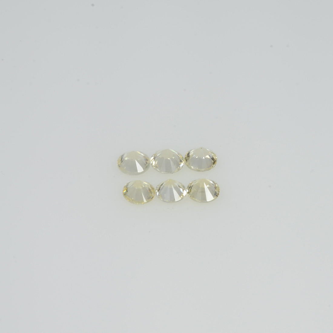 3.00 mm Natural Yellowish White Sapphire Loose Cleanish Quality  Gemstone Round Diamond Cut
