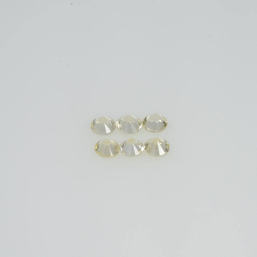 3.00 mm Natural Yellowish White Sapphire Loose Cleanish Quality  Gemstone Round Diamond Cut