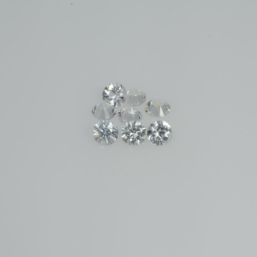 3.00 mm Natural Yellowish White Sapphire Loose Cleanish Quality  Gemstone Round Diamond Cut