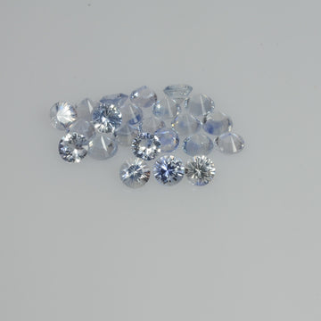 1.5-3.0 mm Natural Bluish White Sapphire Loose Pk Quality Gemstone Round Diamond Cut