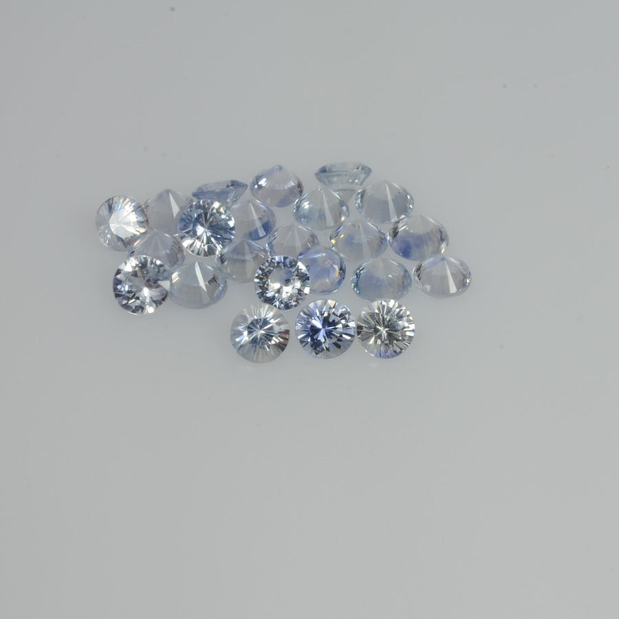 1.5-3.0 mm Natural Bluish White Sapphire Loose Pk Quality Gemstone Round Diamond Cut