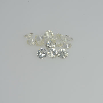 2.0-3.0 mm Natural Yellowish white Sapphire Loose Vs Quality Gemstone Round Diamond Cut