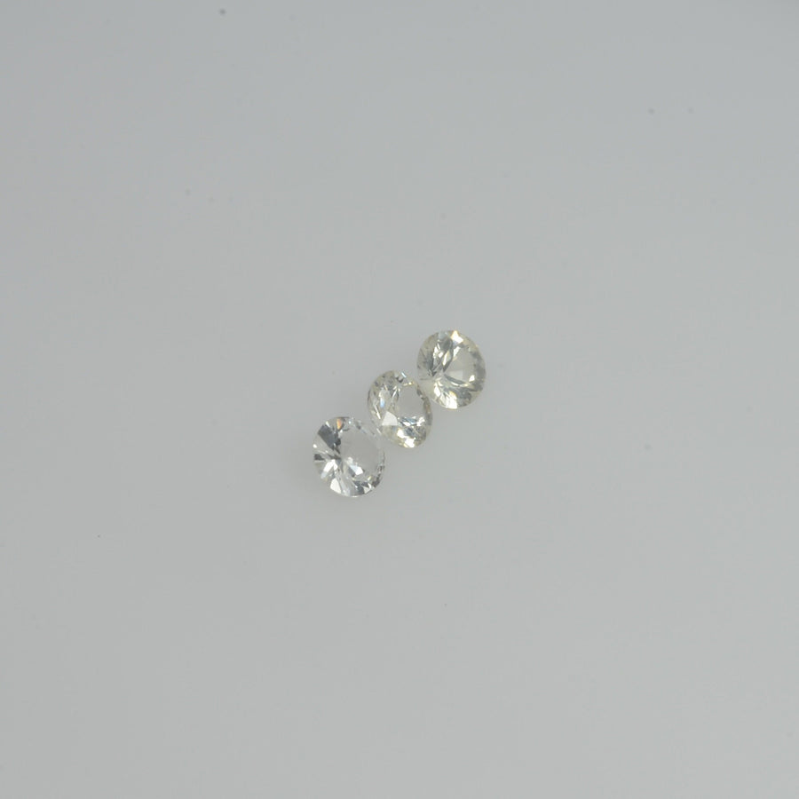 2.0-3.0 mm Natural Yellowish white Sapphire Loose Vs Quality Gemstone Round Diamond Cut