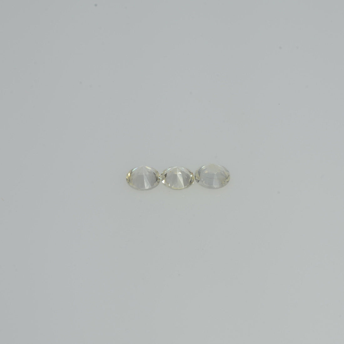 3.00 mm Natural Yellowish White Sapphire Loose Cleanish Quality  Gemstone Round Diamond Cut
