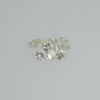 3.00 mm Natural Yellowish White Sapphire Loose Cleanish Quality  Gemstone Round Diamond Cut