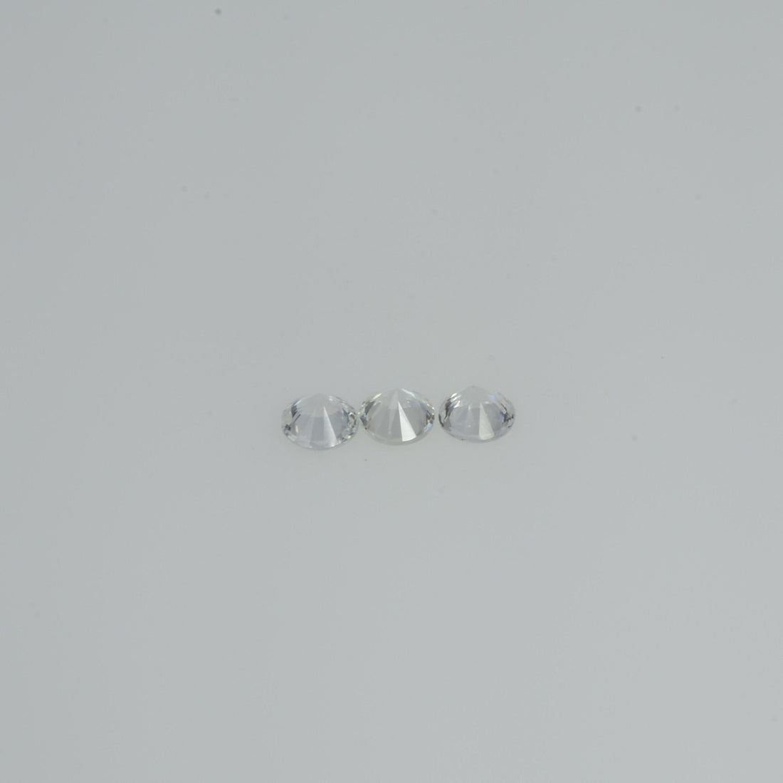 3.00 mm Natural Yellowish White Sapphire Loose Cleanish Quality  Gemstone Round Diamond Cut
