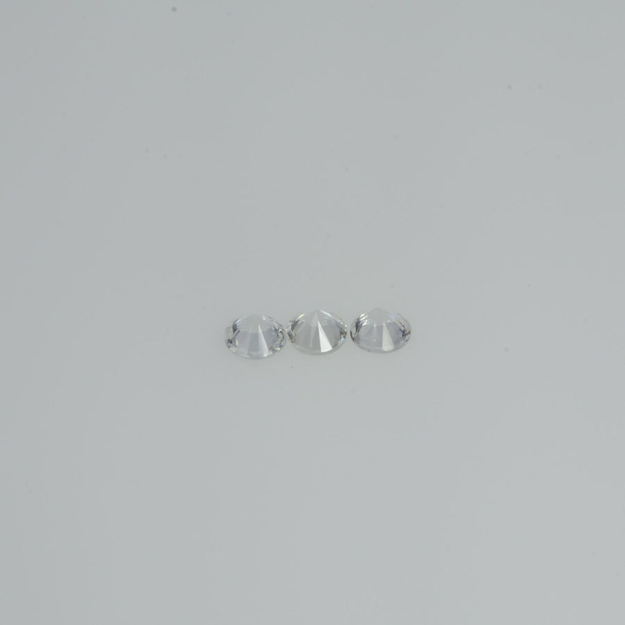 3.00 mm Natural Yellowish White Sapphire Loose Cleanish Quality  Gemstone Round Diamond Cut