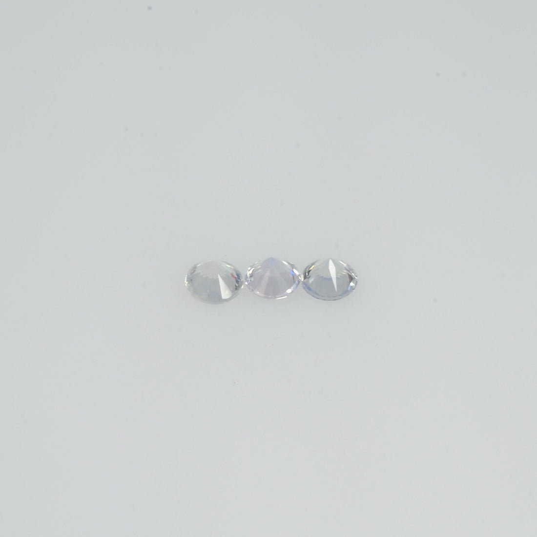 1.5-3.0 mm Natural Bluish White Sapphire Loose Pk Quality Gemstone Round Diamond Cut