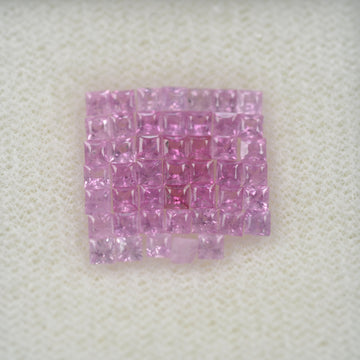 LOTS: 2.0-2.9 mm Natural Pink Sapphire Loose Gemstone Square Princess Cut