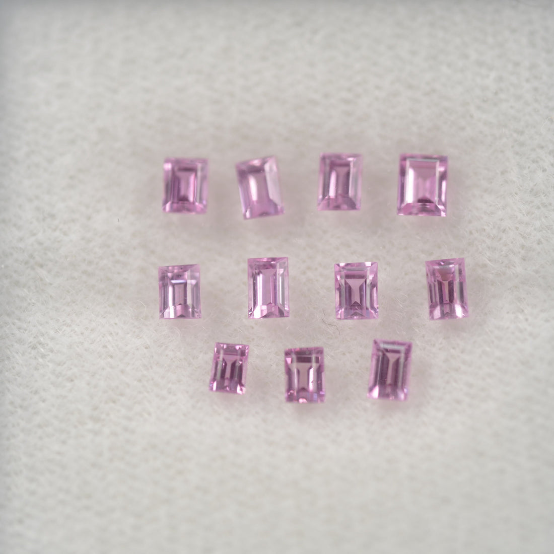 LOTS: Natural Pink Sapphire Loose Gemstone Baguette Step Cut