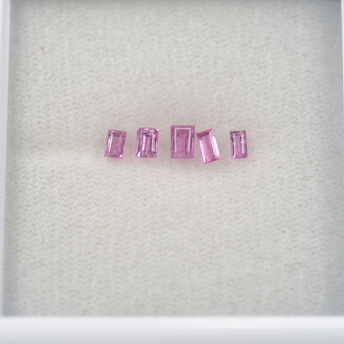 LOTS: Natural Pink Sapphire Loose Gemstone Baguette Step Cut